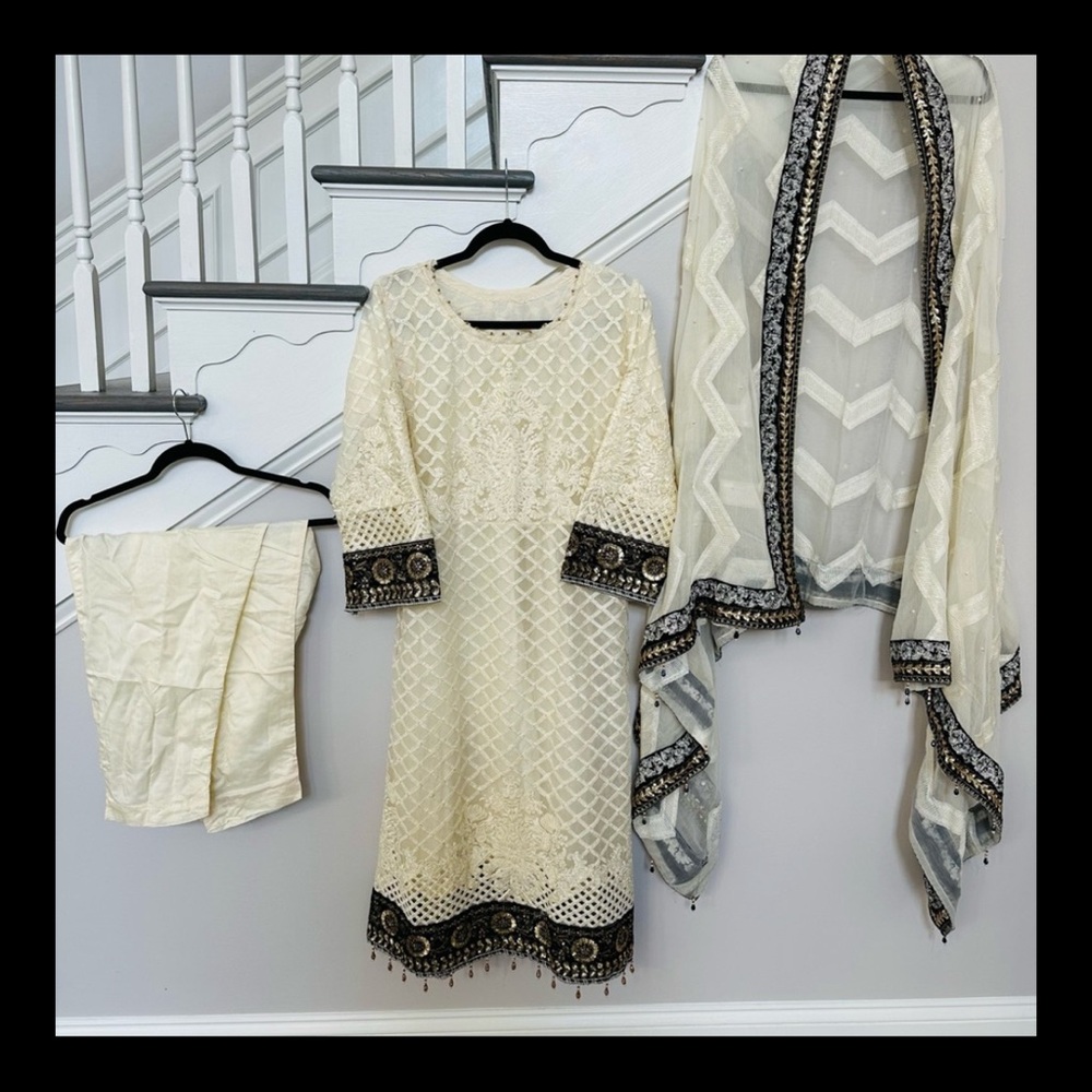 Designer  Tawakkal  Pakistani Heavy Work 3pc Party Wear Suit wedding